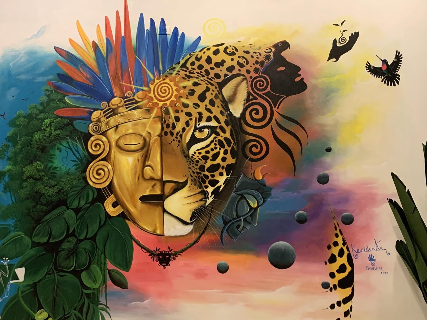 Huella del Jaguar — mask, jaguar and ancestor